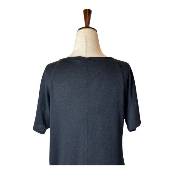 Rag & Bone Jean Dress Women Small Black Short Sleeve V Neck Tee Dress Mini Goth - Picture 5 of 10